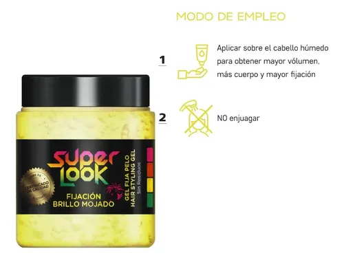 Gel Super Look X500 Fijacion Brillo Mojado