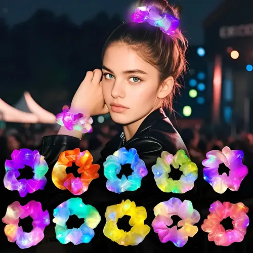 6 Cintas De Pelo Luminosas Led Para Una Fiesta De Cumpleaños