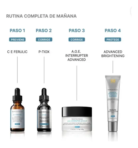 Skinceuticals – Dúo C.e. Ferulic + P-tiox 30ml Momento de aplicación Día Noche Tipo de piel Todo tipo de piel
