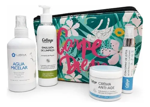 Kit Facial Antiage Agua Micelar Limpieza Crema Contorno Nece