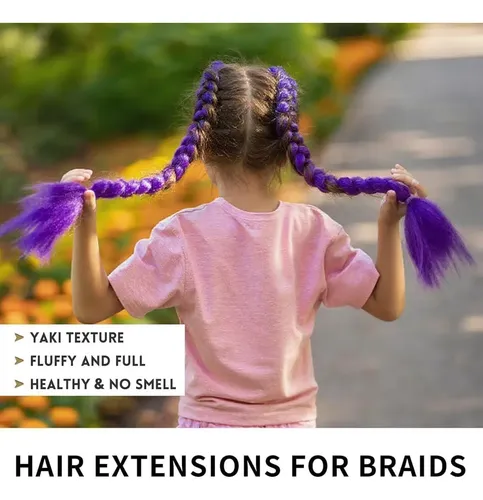 4 Piezas Cabello De Trenzas Moradas, Cosplay For Niñas Y