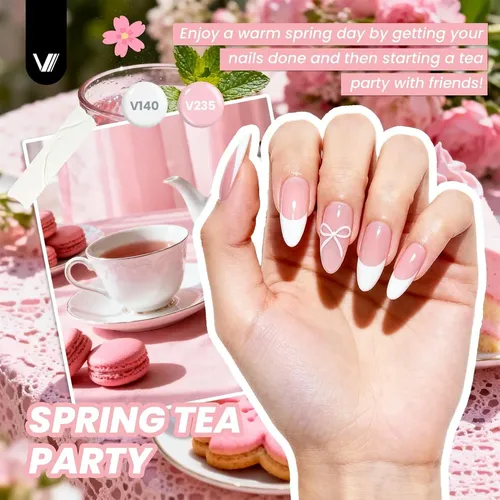 Kit Esmalte Gel Vanreesa 84 Pzs Luz Uv Tips Almendra