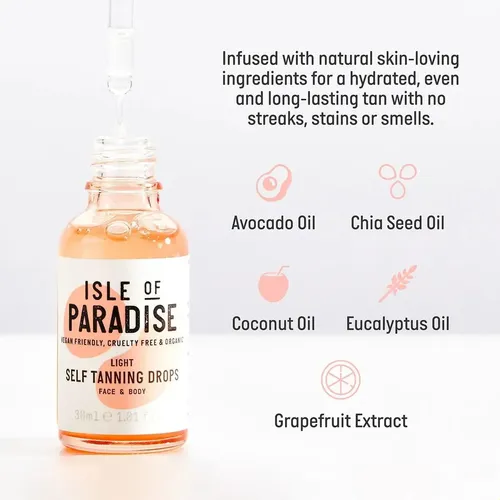 Qagotas Autobronceadoras Isie Of Paradise Light, 30 Ml, Vega