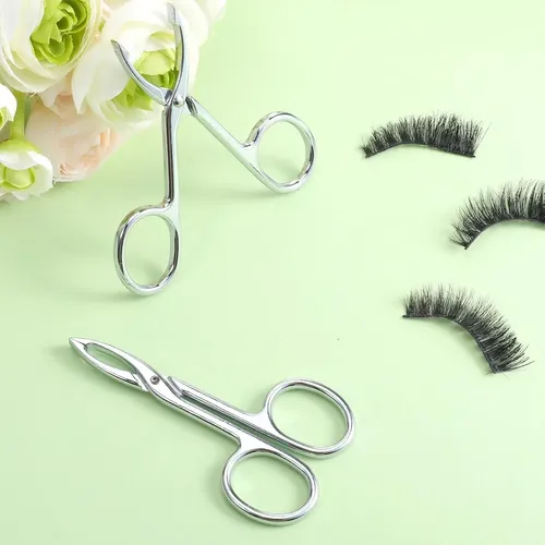Pinzas Metalicas Para Cejas Y Vello Facial Plateadas