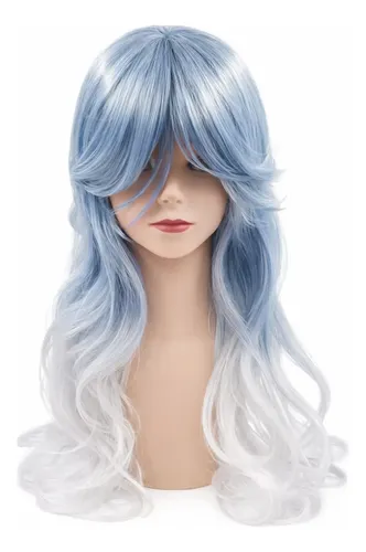 Pelucas Varios Tonos Simil Natural Ondas Bicolor