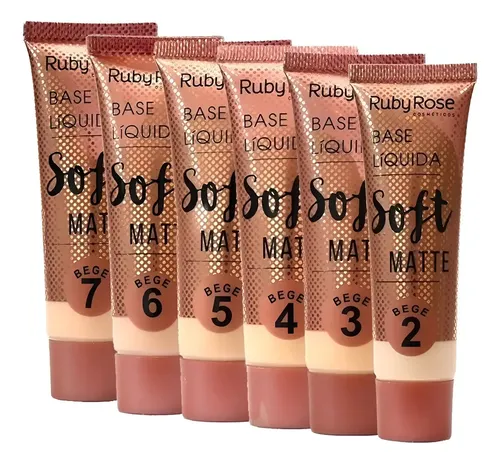 Base de maquillaje líquida mate suave Ruby Rose, 29 ml Tom 3