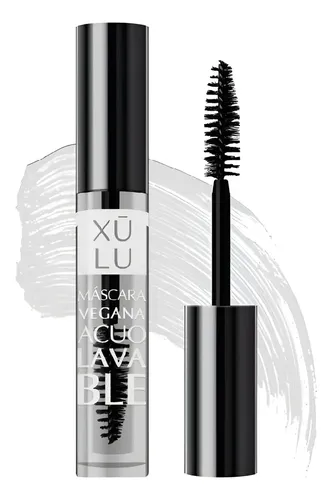 Máscara Para Pestañas Acuolavable Xúlu Cosméticos Negro Gel Color Transparente