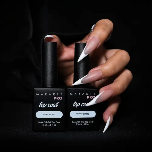 Set Top Coat Gloss/matte Makarttpro 0.25 Fl Oz (2 Piezas)