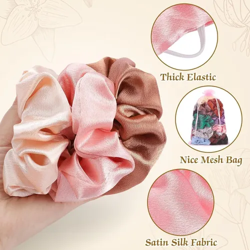 Scrunchies De Satén Ocato 24pcs