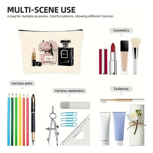 Estuche De Mano Multiusos Con Cremallera Para Viajes, Cosmét Style 1