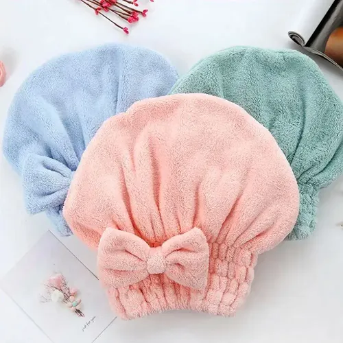 Gorro De Baño Cofia Turbante Microfibra Con Moño Seca Pelo