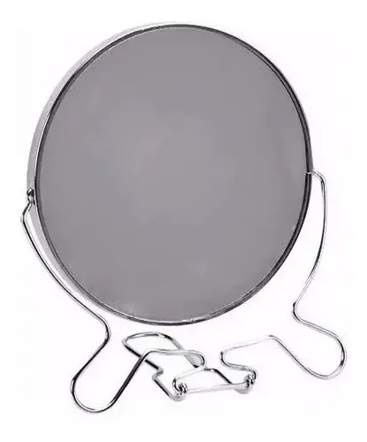 Espejo Con Maquillaje Aumento Doble Faz 5 Pulgadas Metalico