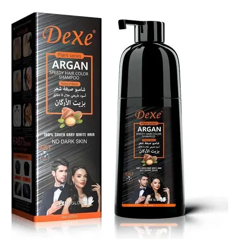Shampoo Color 3 En 1 / Dexe 420 Ml(cubre Canas,color Negro)