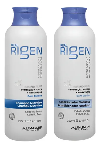 Kit Shampoo + Acondicionador Alfaparf Real Rigen 250ml