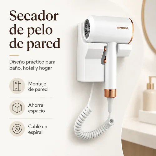 Secador De Baño Eléctrico De Pared Diseño Compacto Y Elegant
