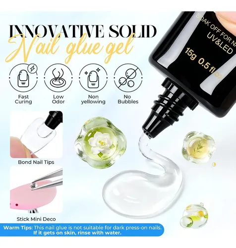 Kit De Extensiones De Uñas Gel Short Almond Una Gella
