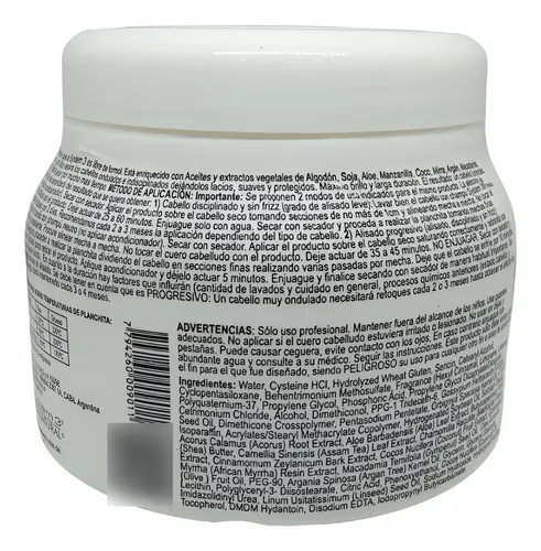 Alisador Capilar Libre De Formol Con Aceites System 3 450gr