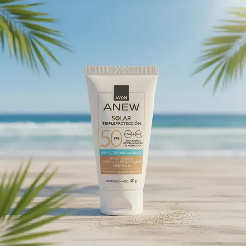 Avon Anew Protect Solar Medio 3.0 Facial Fps50 C/hialuronico