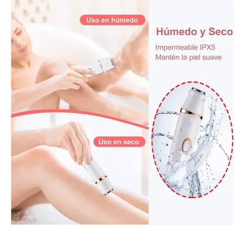 F. Maquina Depiladora Eléctrica Kit 7 En 1 Para Mujer Blanco