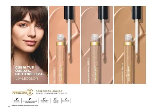 Pink Ligth Corrector Power Stay Avon Duracio 18 Hs Avon
