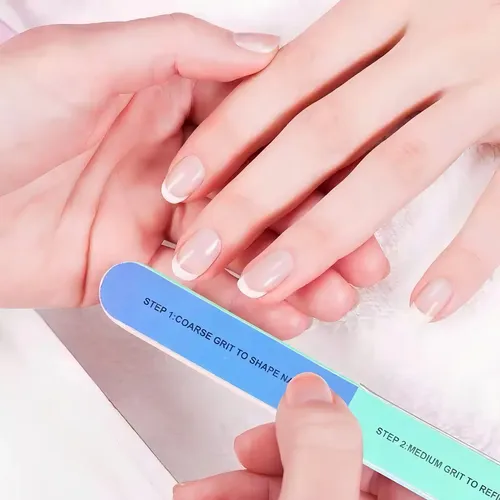 Lima de Brillo para Uñas Recta Beautifull Vidrio 6 Unidades