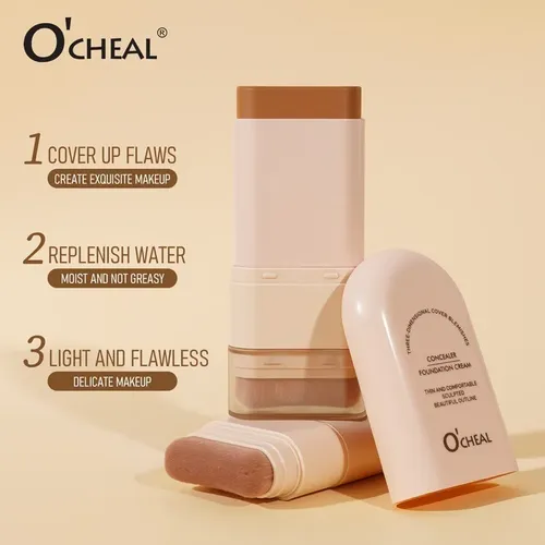 Base En Barra Ocheal Stick Con Brocha Cobertura Natural