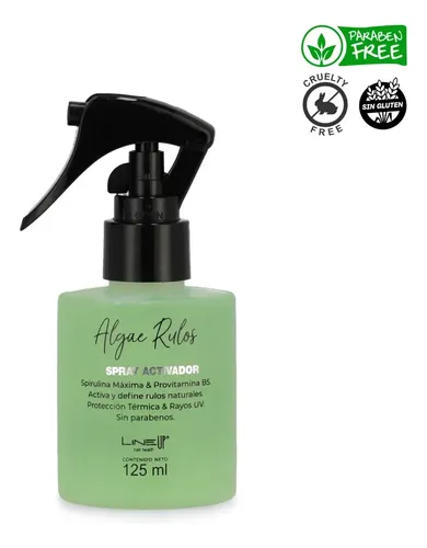 Spray Hidratador Y Formador De Rizos Y Ondas con Espirulina Maxima que hidrata y Nutre a la vez por su alto contenido proteico, Producto Profesional, 125ml-lineup