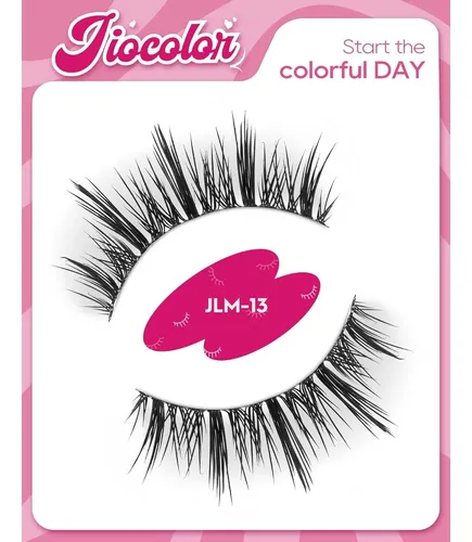 Pestañas Postizas Jiocolor Estilo Wispy Natural 7 Pares