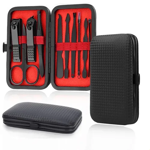 Ry. Kit Manicure 10 Piezas Con Estuche Portátil /cj
