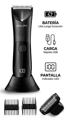 Corta Pelo Corporal Hombre Afeitadora Inalambrica Recargable
