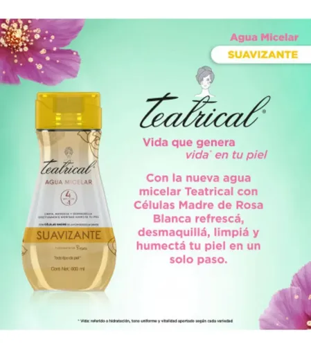 Teatrical Agua Micelar Suavizante 600 Ml