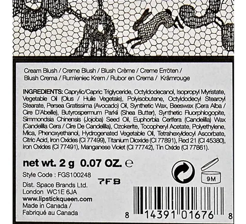 Maquillaje Lipstick Queen Rubor Black Lace Rabbit 0.07 Oz