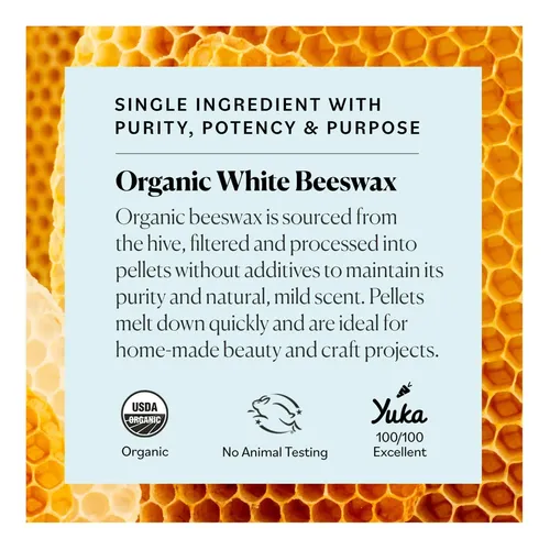 Cera De Abejas Blanca Orgánica Sky Organics Para Cosméticos