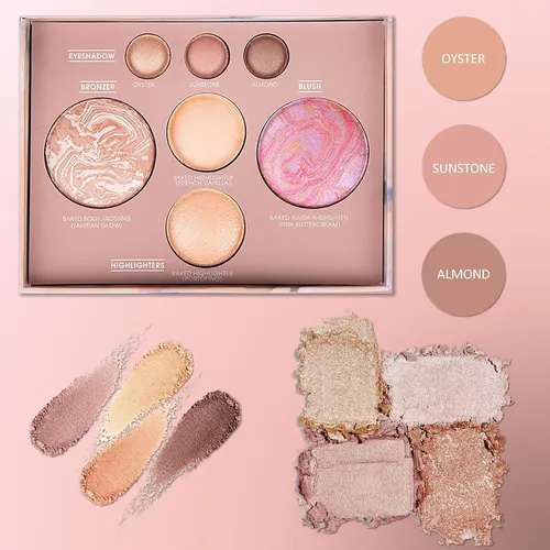 Paleta De Maquillaje 7 Colores Baked – 3 Sombras Neutras +