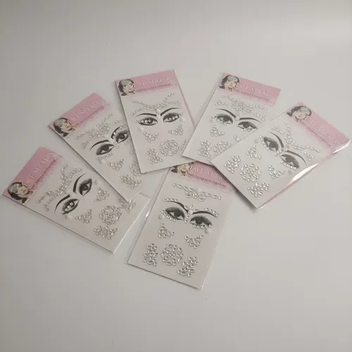 Strass Gemas Autoadhesivas Rostro Cuerpo X 12 Face Gems