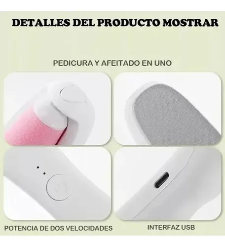 Depiladora Magica Y Exfoliador De Pies 2 En 1 Electrica