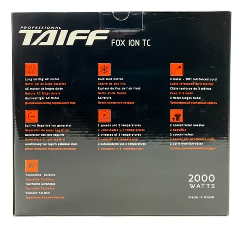 Secador de pelo TaiffDiamante Fox Ion TC gris
