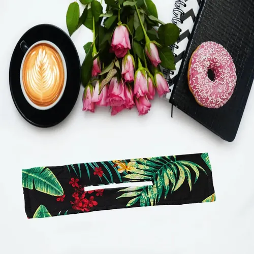 Deft Bun Fashion Hair Bands Mujer Hoja De Árbol Negro