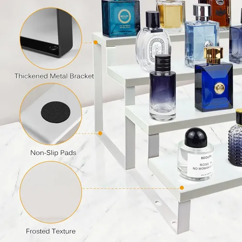 Organizador De Colonia De Madera Blanca Para Hombre Y Mujer,