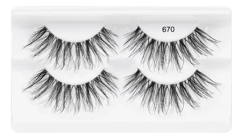 Pestañas Postizas Salon Perfect 670 Resistente Agua Calor Efecto Lifting x2 Pares