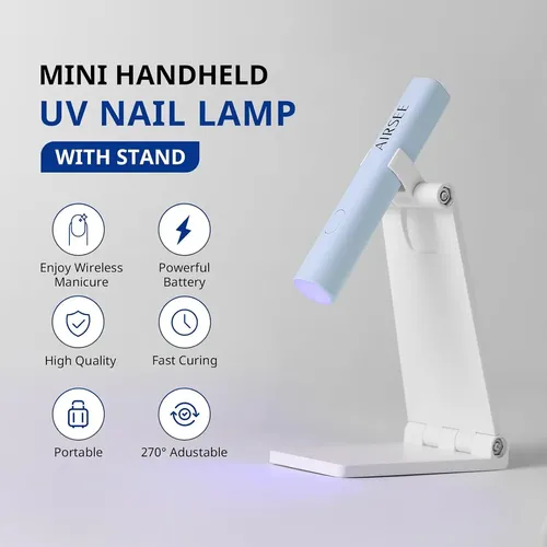 Lámpara Uv Portátil Recargable Azul Con Temporizador