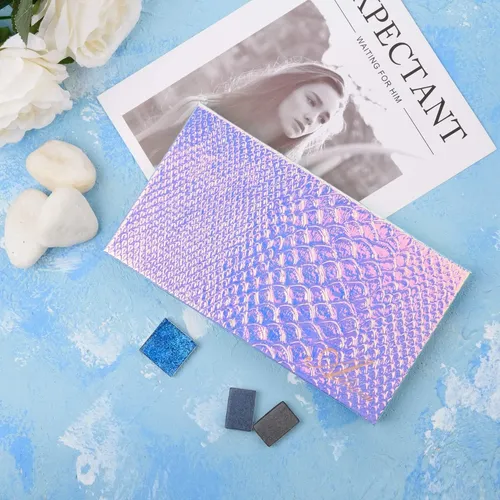 Paleta Maquillaje Magnética Sirena Con Espejo Y Stickers