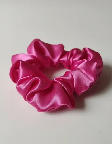 Scrunchies Saten, Colitas De Pelo De Raso Antifrizz Premium. Fucsia