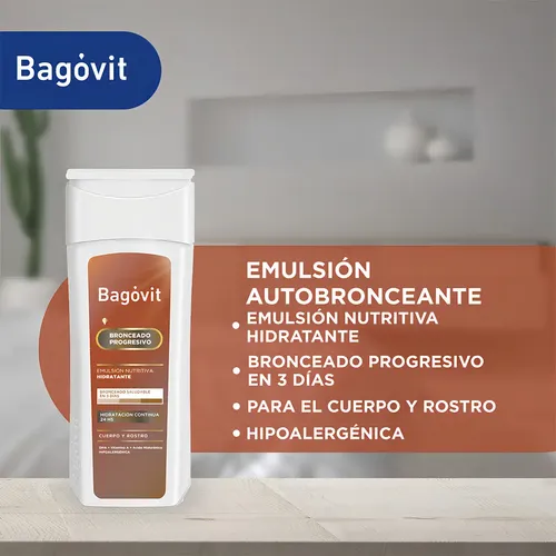 Autobronceante Bagóvit A Bronceado Progresivo X 200 Gr