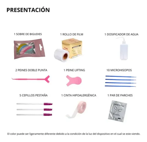 Kit Inicial Lifting Pestañas Cejas Lash Accesorios