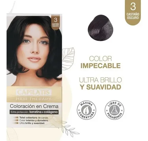 Tintura Capilatis Hair Therapy Keratina Y Colágeno Kit 117g