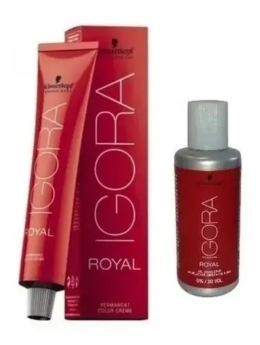 Kit Tintura Igora Royal 7.77 de Schwarzkopf Professional con Oxidante 20 Vol