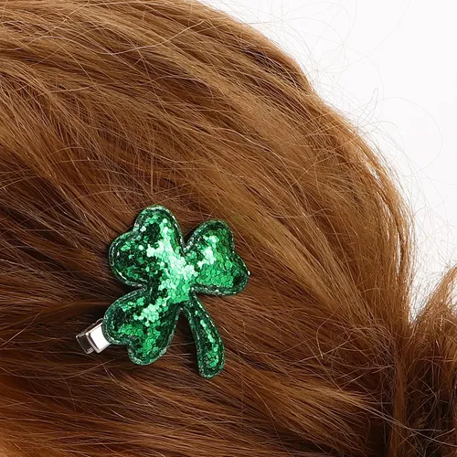 6 Clips De Pelo De Aleación Verde Para Día De San Patricio