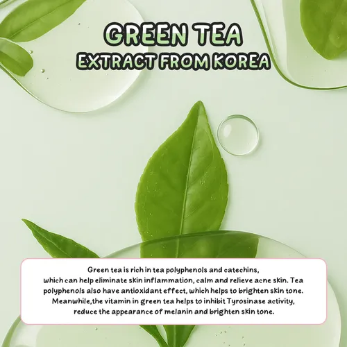 Mascarilla Facial De Té Verde Coreano – Poros Y Grasa;