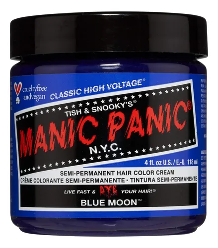 Tinte Para Cabello Manic Panic Blue Moon, 4 Onzas, Tinte Veg